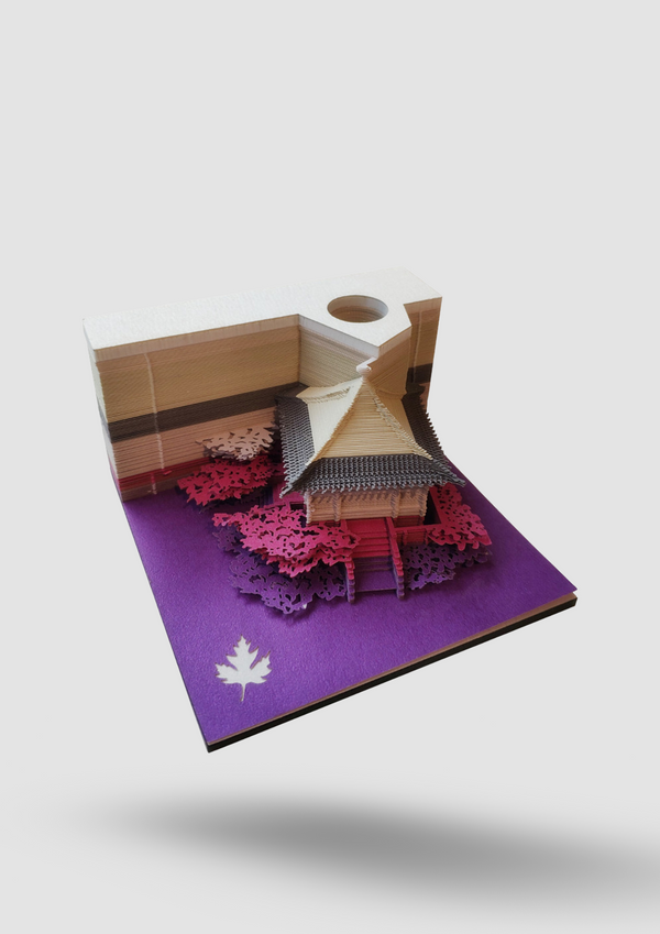 Three-dimensional paper sculpture building model